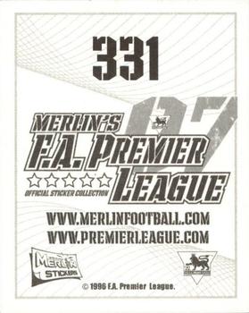 2006-07 Merlin F.A. Premier League 2007 #331 Titus Bramble Back