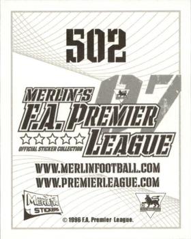 2006-07 Merlin F.A. Premier League 2007 #502 Chris Kirkland Back