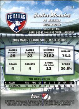 2017 Stadium Club MLS - Silver Ice #31 Javier Morales Back