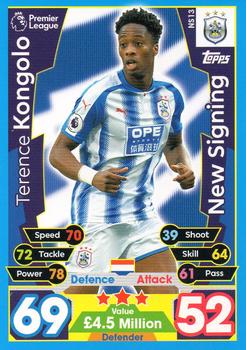 2017-18 Topps Match Attax Premier League Extra - New Signing #NS13 Terence Kongolo Front