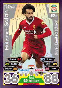 2017-18 Topps Match Attax Premier League Extra - Limited Edition - Silver #LE3S Mohamed Salah Front