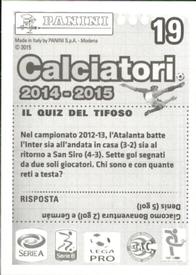 2014-15 Panini Calciatori Stickers #19 Giulio Migliaccio Back