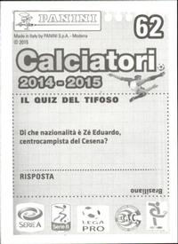2014-15 Panini Calciatori Stickers #62 Massimo Volta Back