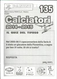 2014-15 Panini Calciatori Stickers #135 Neto Back