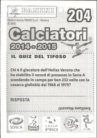2014-15 Panini Calciatori Stickers #204 Javier Saviola Back