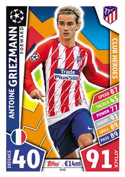 2017-18 Topps Match Attax UEFA Champions League - Club Heroes #CH3 Antoine Griezmann Front