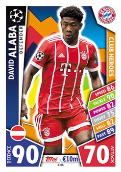 2017-18 Topps Match Attax UEFA Champions League - Club Heroes #CH4 David Alaba Front