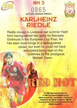 1998 Futera Liverpool - Red Hot #RH3 Karlheinz Riedle Back
