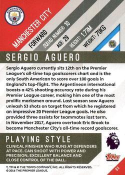 2017-18 Topps Premier Gold - Red #83 Sergio Aguero Back