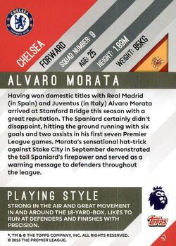 2017-18 Topps Premier Gold - Yellow #37 Alvaro Morata Back