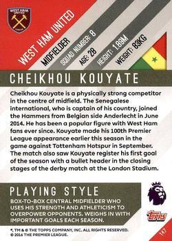 2017-18 Topps Premier Gold - Yellow #147 Cheikhou Kouyate Back