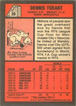 1977-78 Topps Footballer English (Red Backs) #20 Dennis Tueart Back