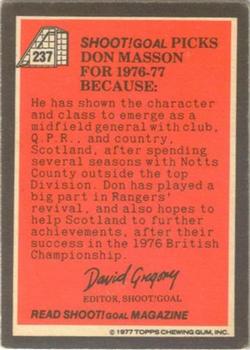 1977-78 Topps Footballer English (Red Backs) #237 Don Masson Back