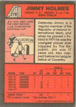 1977-78 Topps Footballer English (Red Backs) #279 Jimmy Holmes Back