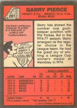 1977-78 Topps Footballer English (Red Backs) #281 Gary Pierce Back