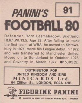1979-80 Panini Football 80 (UK) #91 Jim Holton Back