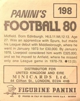 1979-80 Panini Football 80 (UK) #198 Graeme Souness Back