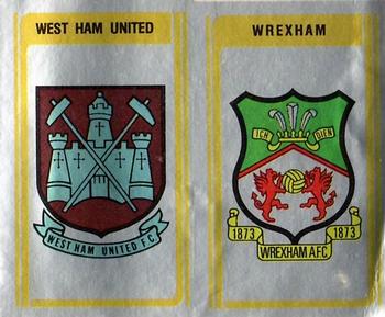 1979-80 Panini Football 80 (UK) #385 West Ham United / Wrexham Club Badges Front