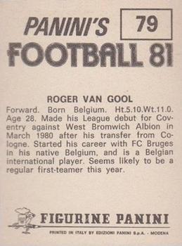 1980-81 Panini Football (UK) #79 Roger van Gool Back