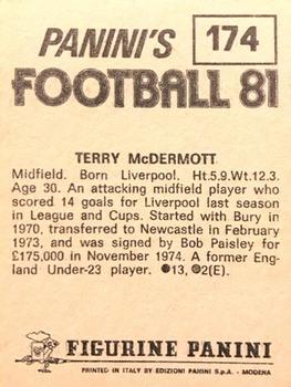 1980-81 Panini Football 81 (UK) #174 Terry McDermott Back