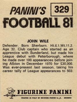 1980-81 Panini Football (UK) #329 John Wile Back