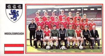 1982-83 Panini Football 83 (UK) #379 Middlesbrough Team Photo Front