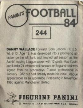 1983-84 Panini Football 84 (UK) #244 Danny Wallace Back