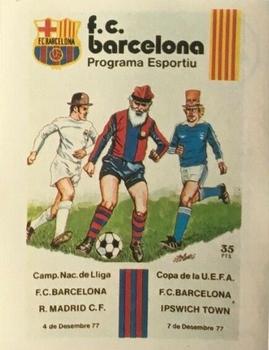 1983-84 Panini Football 84 (UK) #263 F.C. Barcelona v Ipswich Town 1977 Front