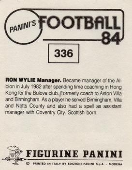 1983-84 Panini Football 84 (UK) #336 Ron Wylie Back