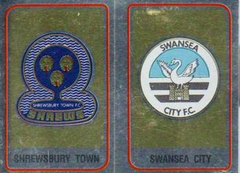 1983-84 Panini Football 84 (UK) #426 Shrewsbury Town / Swansea City Badge Front