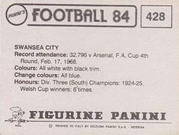 1983-84 Panini Football 84 (UK) #428 Team Photo Back
