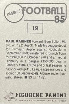 1984-85 Panini Football 85 (UK) #19 Paul Mariner Back
