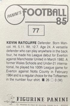 1984-85 Panini Football 85 (UK) #77 Kevin Ratcliffe Back