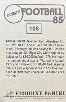 1984-85 Panini Football 85 (UK) #108 Ian Wilson Back