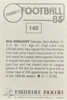 1984-85 Panini Football 85 (UK) #140 Mal Donaghy Back