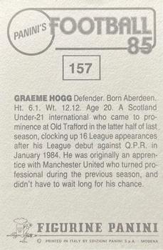 1984-85 Panini Football 85 (UK) #157 Graeme Hogg Back