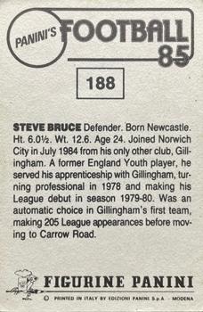 1984-85 Panini Football 85 (UK) #188 Steve Bruce Back