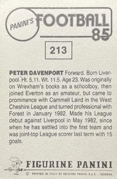 1984-85 Panini Football 85 (UK) #213 Peter Davenport Back
