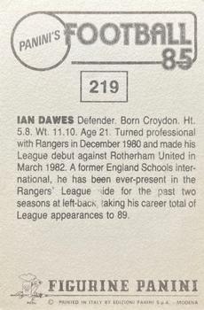 1984-85 Panini Football 85 (UK) #219 Ian Dawes Back