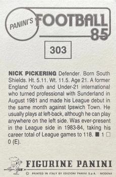 1984-85 Panini Football 85 (UK) #303 Nick Pickering Back