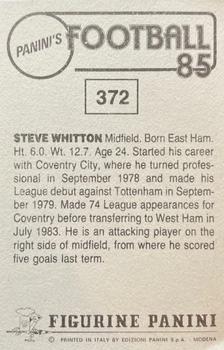 1984-85 Panini Football 85 (UK) #372 Steve Whitton Back