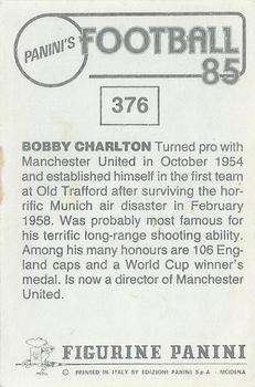 1984-85 Panini Football 85 (UK) #376 Bobby Charlton Back