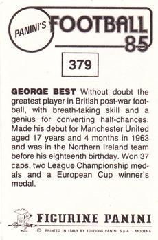 1984-85 Panini Football 85 (UK) #379 George Best Back