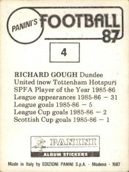 1986-87 Panini Football 87 (UK) #4 Richard Gough Back