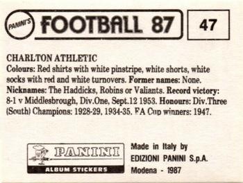 1986-87 Panini Football 87 (UK) #47 Team Photo Back