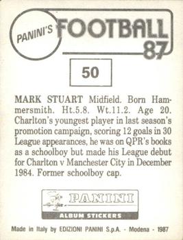 1986-87 Panini Football 87 (UK) #50 Mark Stuart Back