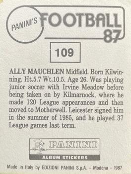 1986-87 Panini Football 87 (UK) #109 Ally Mauchlen Back