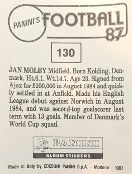 1986-87 Panini Football 87 (UK) #130 Jan Molby Back