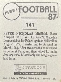 1986-87 Panini Football 87 (UK) #141 Peter Nicholas Back