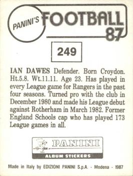 1986-87 Panini Football 87 (UK) #249 Ian Dawes Back